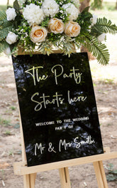 The Party Starts here sign